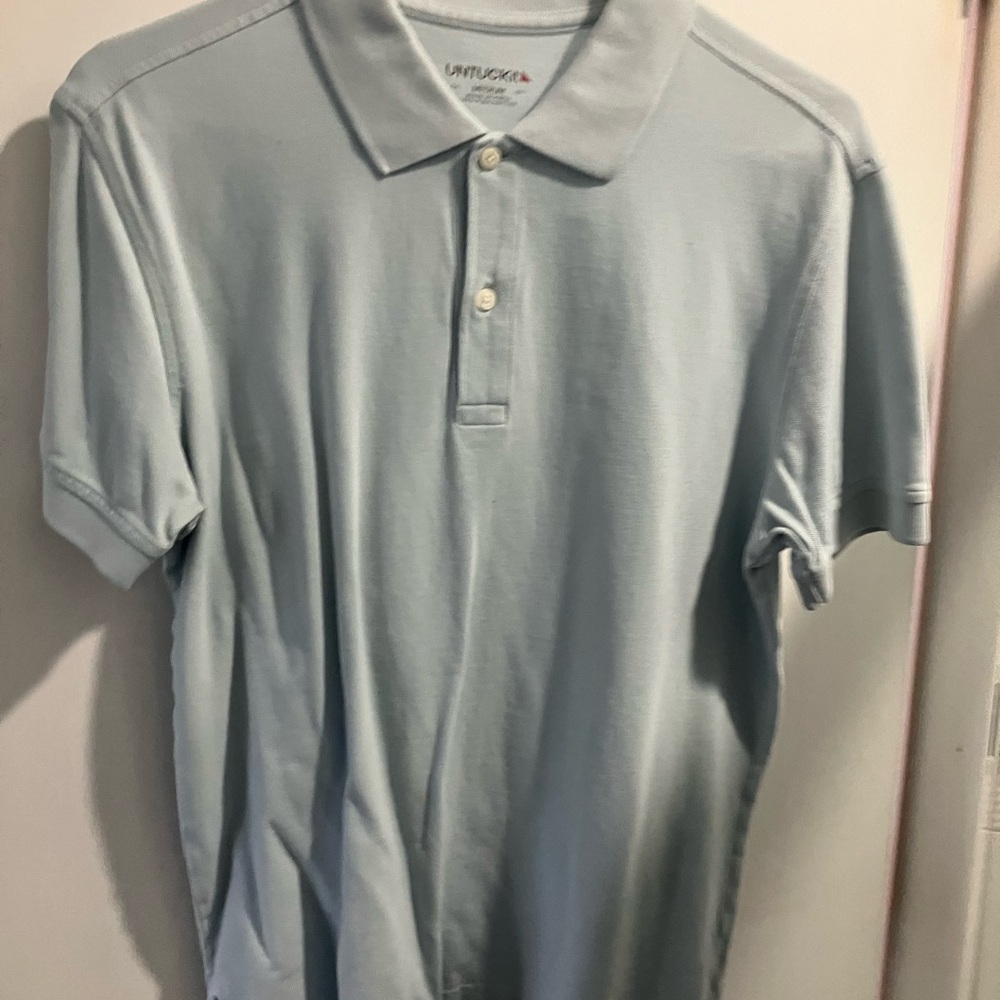 UNTUCKit brand designer light blue pullover golf polo shirt adult size medium - Picture 4 of 10